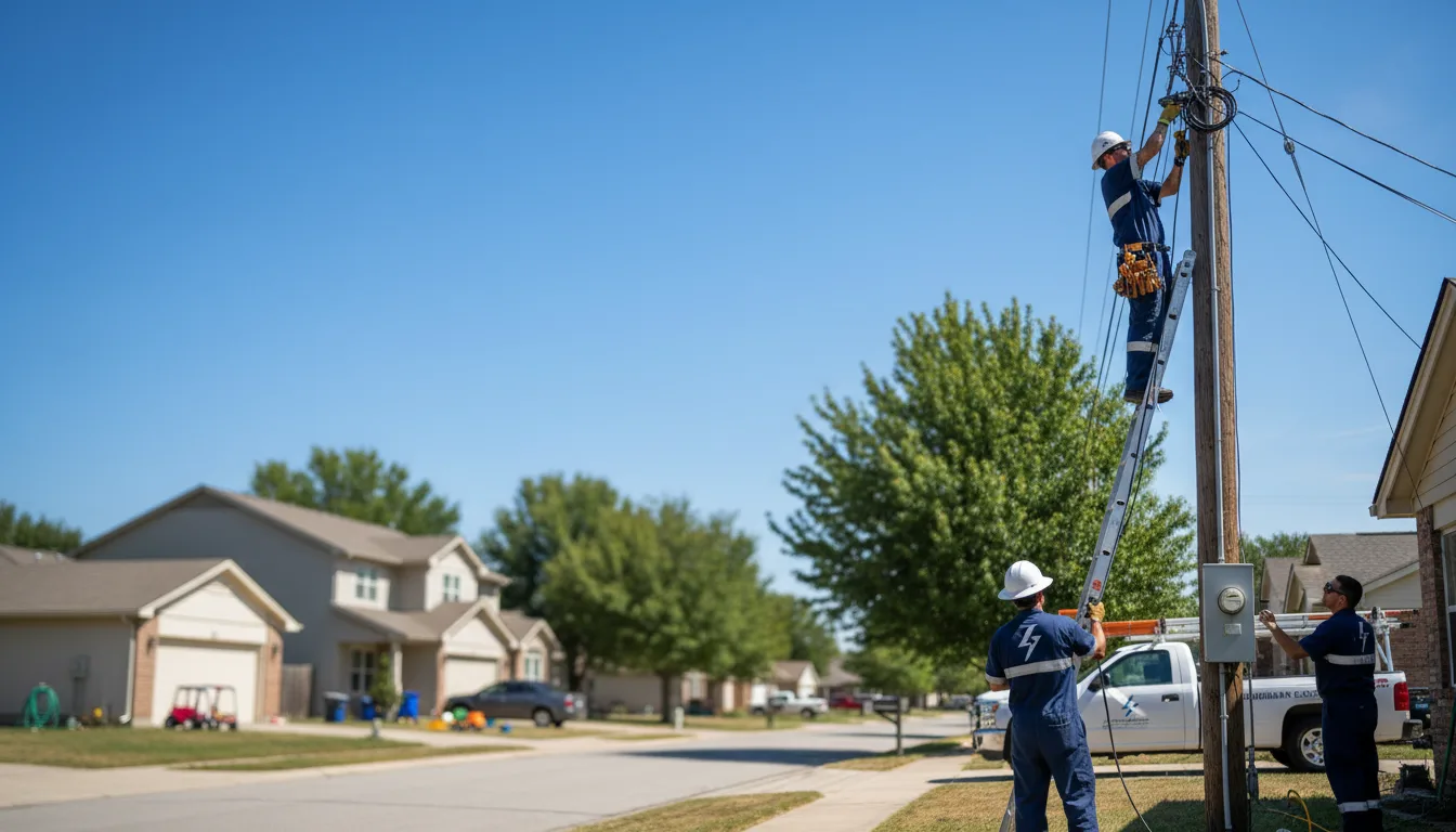 Residential electrician providing installation services in Keyesport, IL